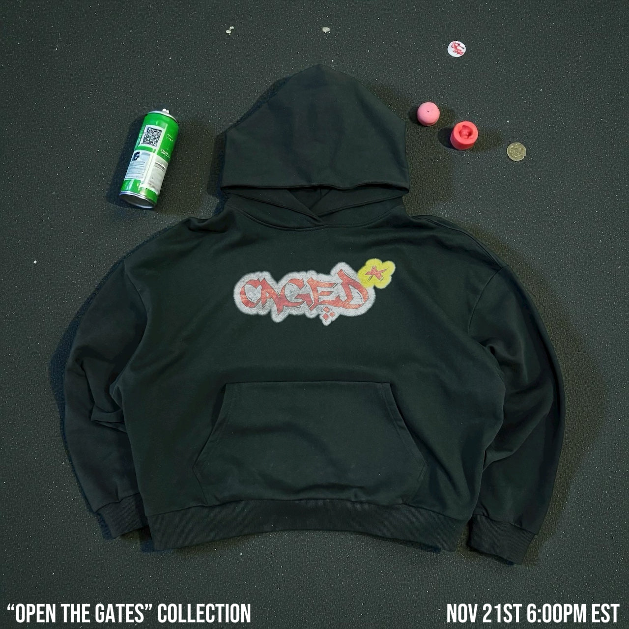 "CAGED" Graffiti Hoodie